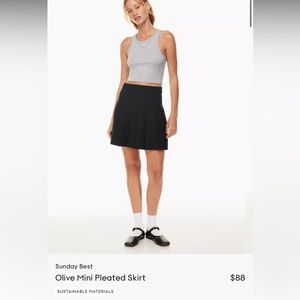 SUNDAY BEST Olive Pleated Skirt